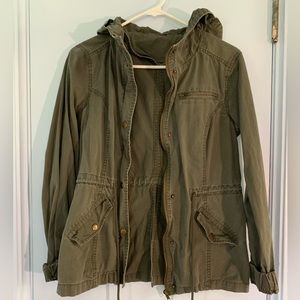 Oversized Olive Green Utility Jacket